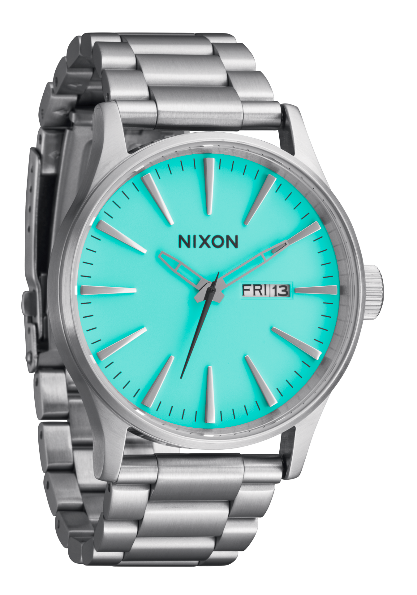 Sentry Stainless Steel Watch | Silver / Turquoise | Men's Sentry Stainless Steel Watch | Silver / Turquoise | Men's