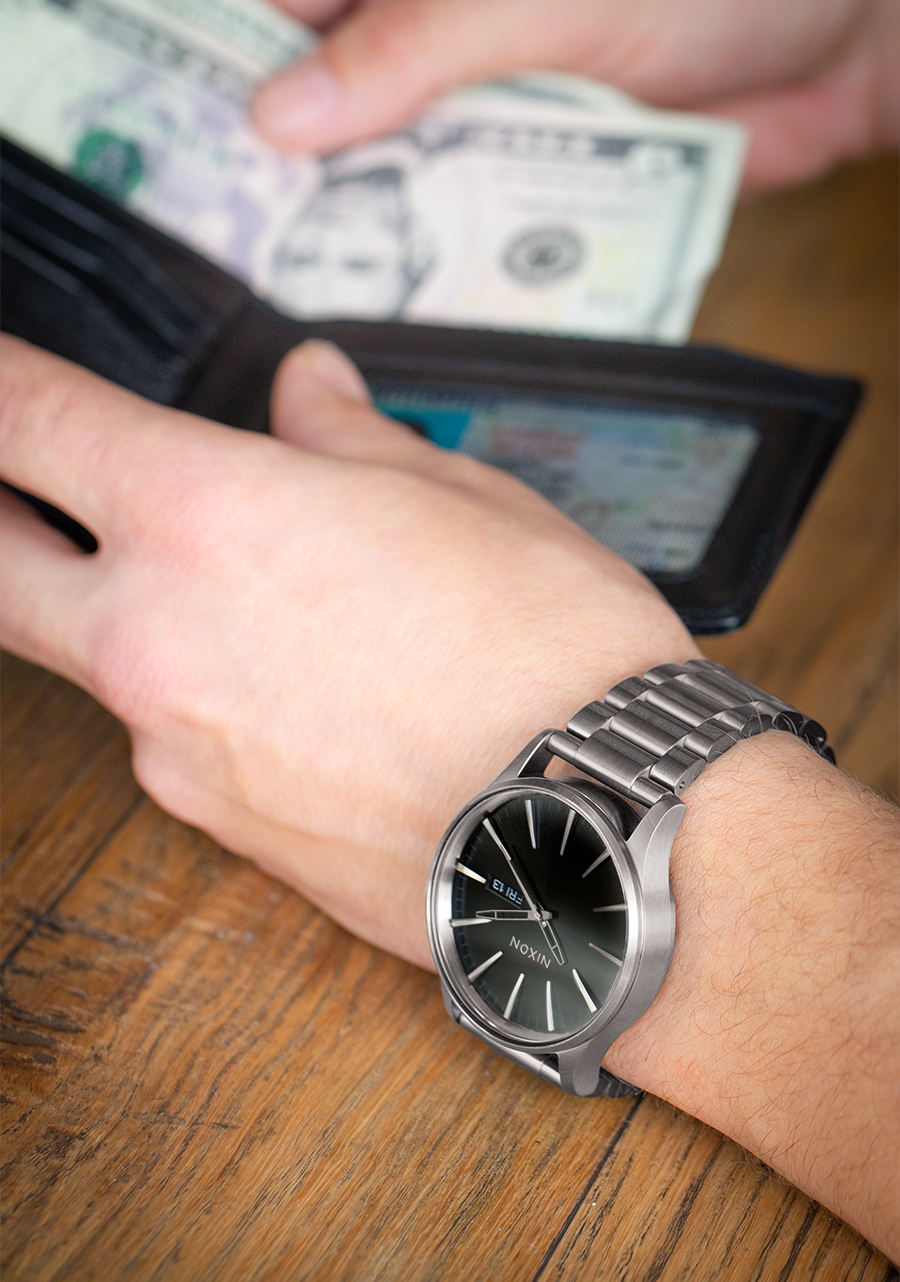 Sentry Stainless Steel Watch | Gunmetal / Black Sunray | Men's