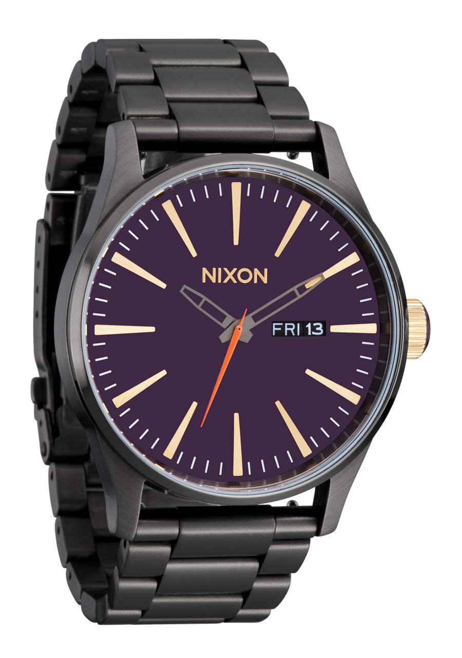 Dark Olive Nixon Sentry Camo Stainless Steel Watch Case Size Means Sentry Stainless Steel Watch