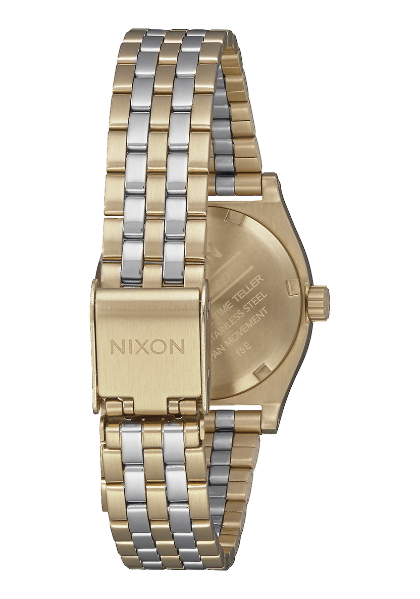 Small Time Teller Watch | Lt Gold / Silver / Vintage White | Women's ...