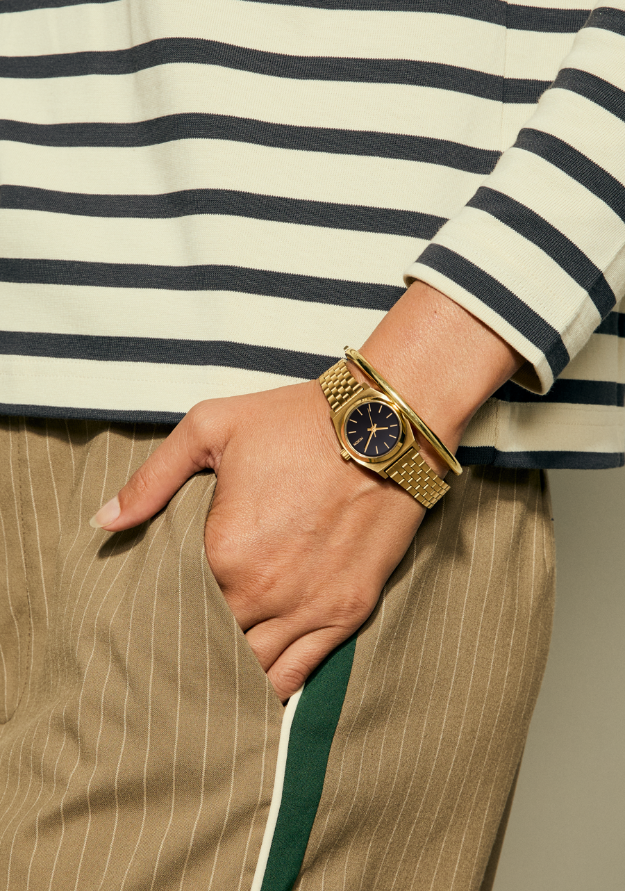 Small Time Teller Watch | Gold / Black / Gold | Women's Stainless Small Time Teller Watch | Gold / Black / Gold | Women's Stainless