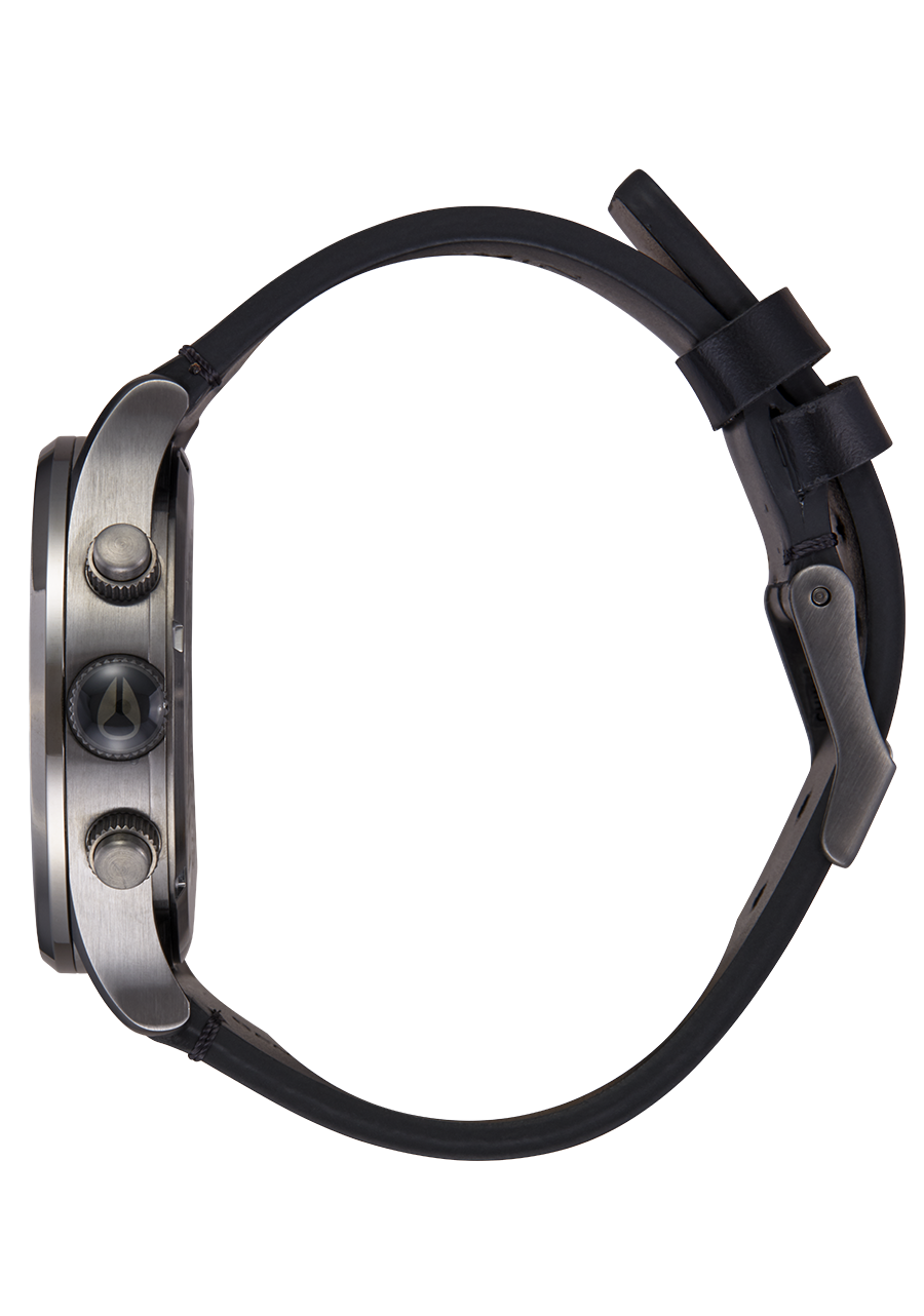 Sentry Chrono Leather - All Gunmetal / Black View 2