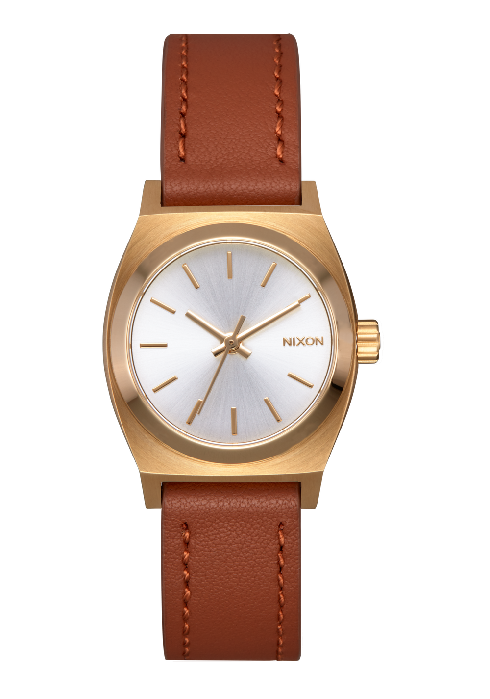 Small Time Teller Watch Light Gold White Sunray Women s