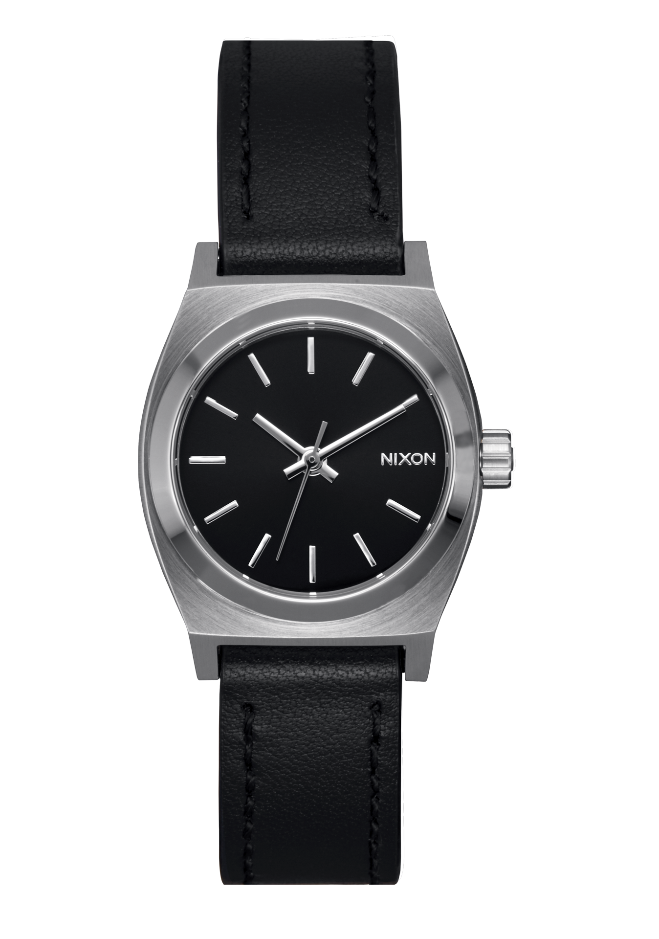 Small Time Teller Leather - Silver / Black View 1