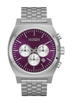 Time Teller Chrono Watch | Silver / Purple Sunray | Chronograph