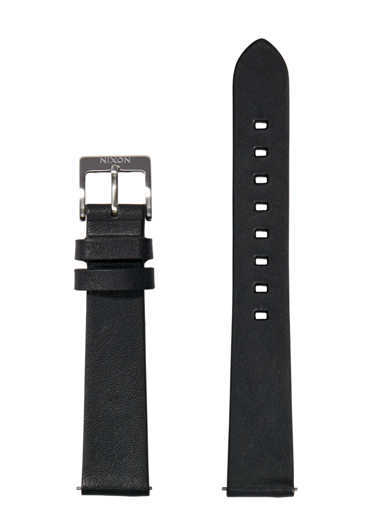 16mm Veg Tanned Leather Band - Black