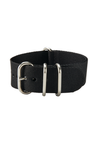 20mm Nylon #TIDE One Piece Band - Black View 2