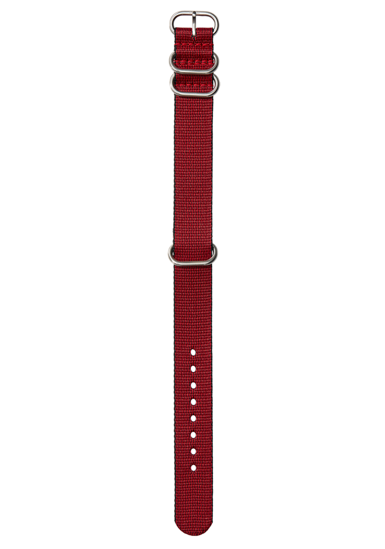 20mm Nylon #TIDE One Piece Band - Red / Black