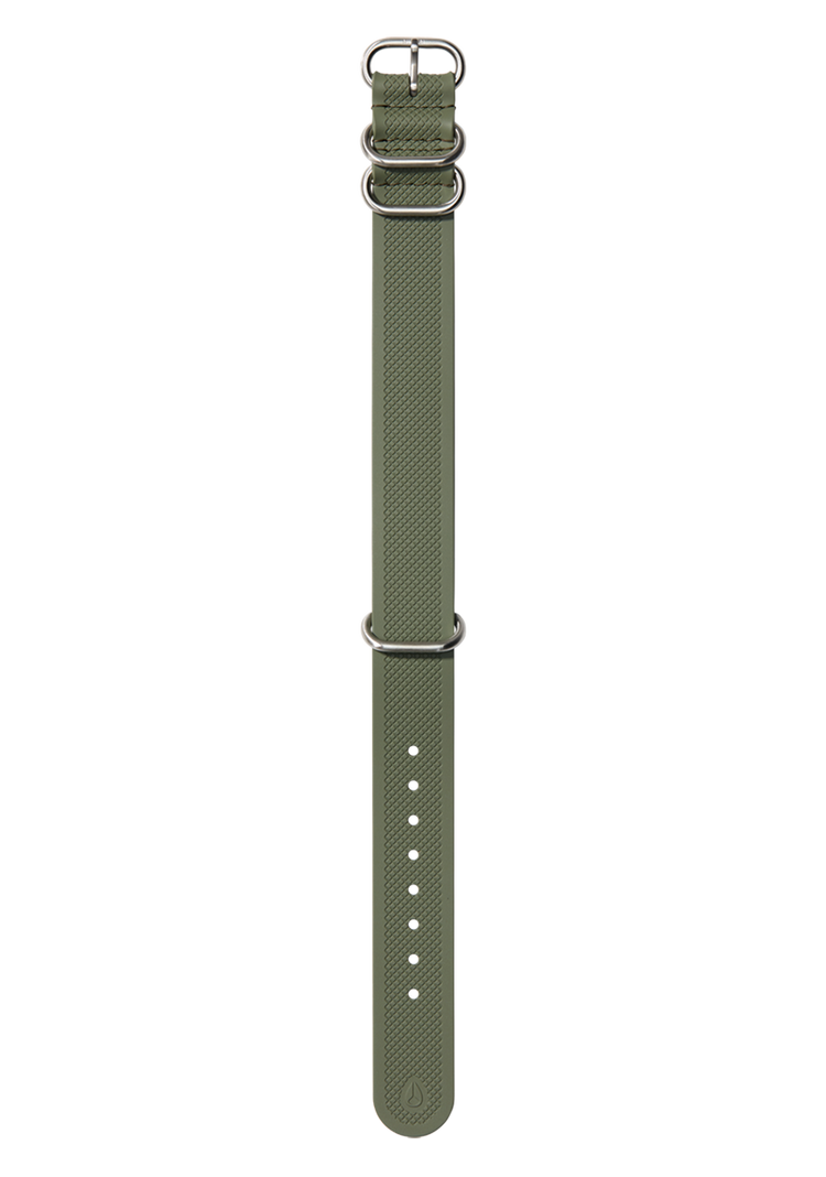 20mm FKM Rubber One Piece Band - Olive