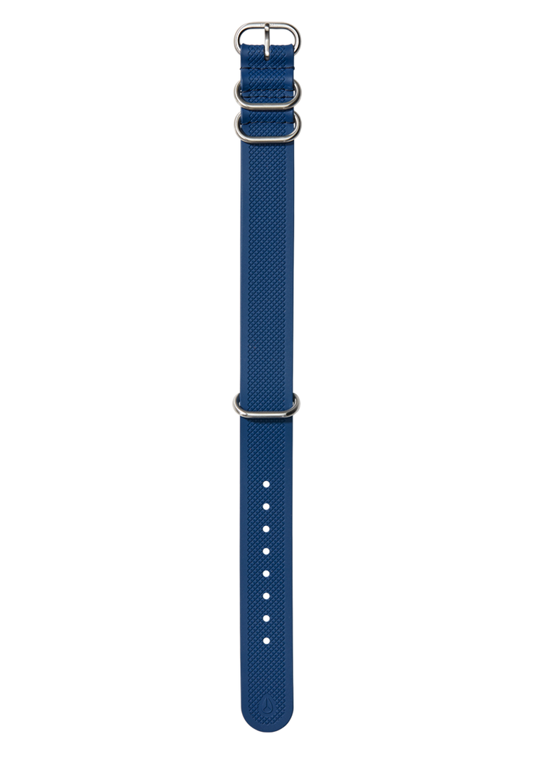 20mm FKM Rubber One Piece Band - Navy / Blue