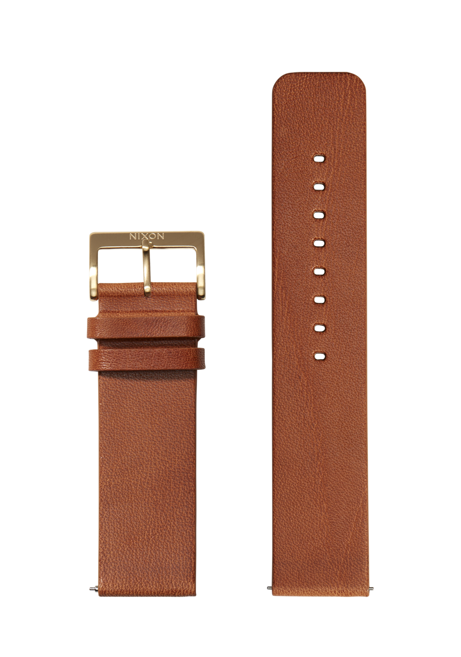 Nixon 23mm Vegetable Tanned Leather Watch Band - Saddle