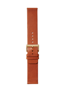 23mm Veg Tanned Leather Band - Saddle View 2