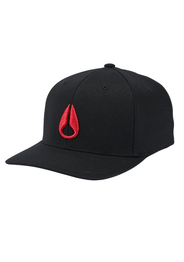 Deep Down Flexfit Athletic Fit Hat - Black / Red