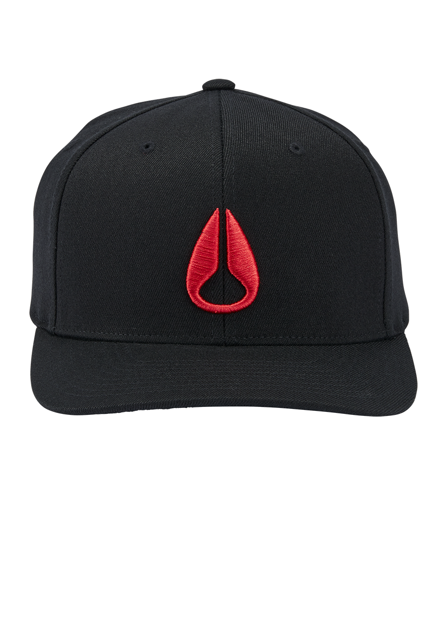 Deep Down Flexfit Athletic Fit Hat - Black / Red View 3