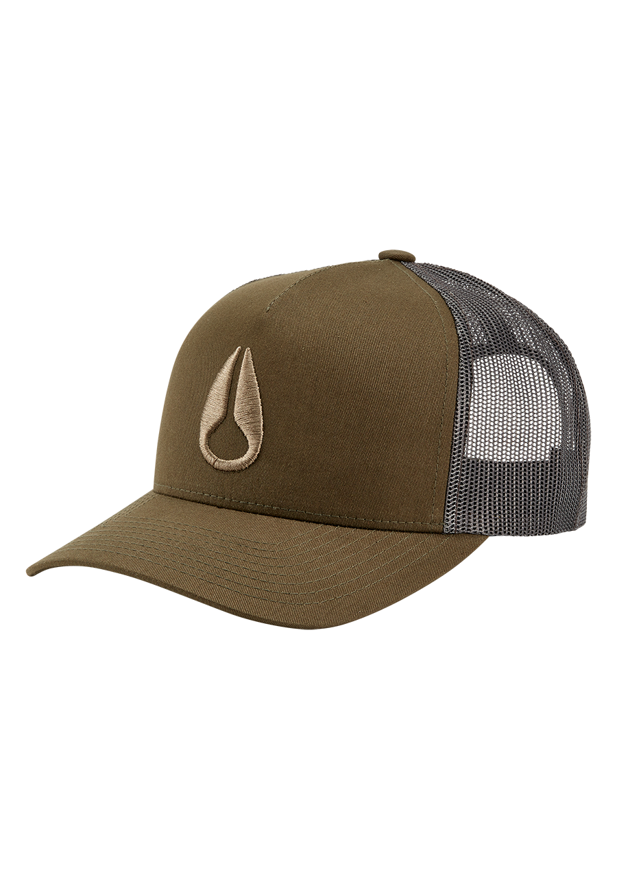 Iconed Trucker Hat Dark Olive Nixon US