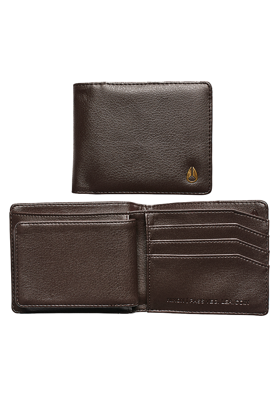 Pass Vegan Leather Coin Wallet - Brown View 1