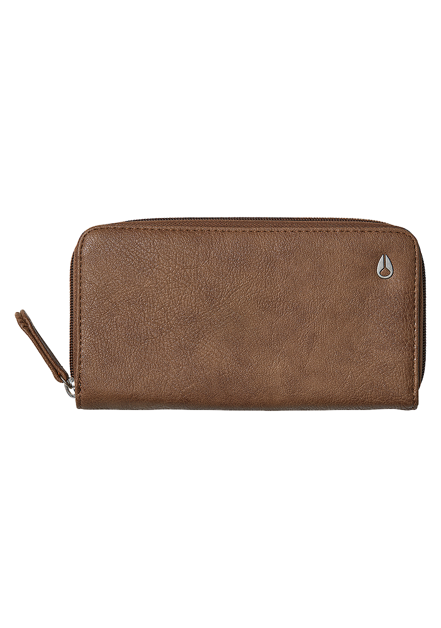 Tree Hugger Veg.Leather Large Wallet - Brown Wash View 1