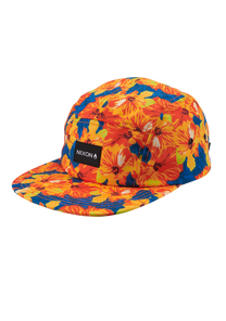 Mikey 5 Panel Hat - Orange / Multi View 1