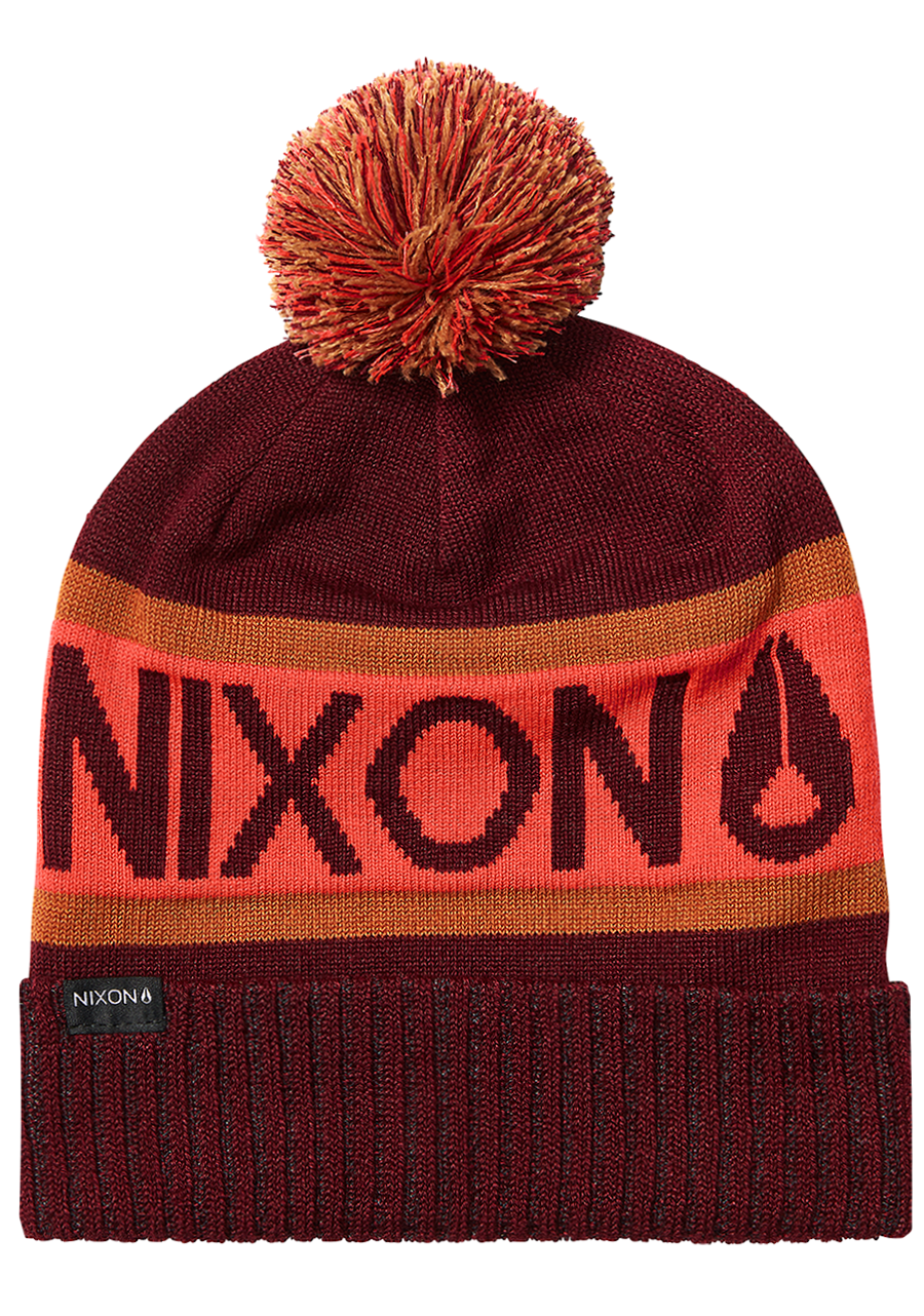 Teamster Beanie - Burgundy / Fire View 1