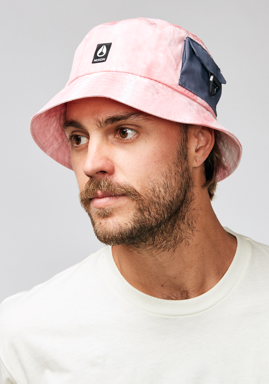 Pale pink bucket hat on sale