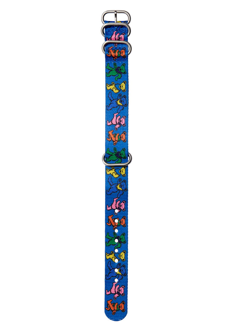 Grateful Dead 20mm Recycled NATO Band - Blue / Dancing Bears View 2