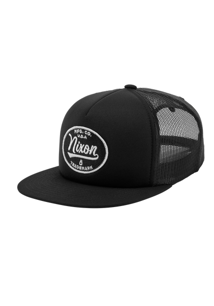 Tioga Trucker Hat | Black / Black – Nixon US