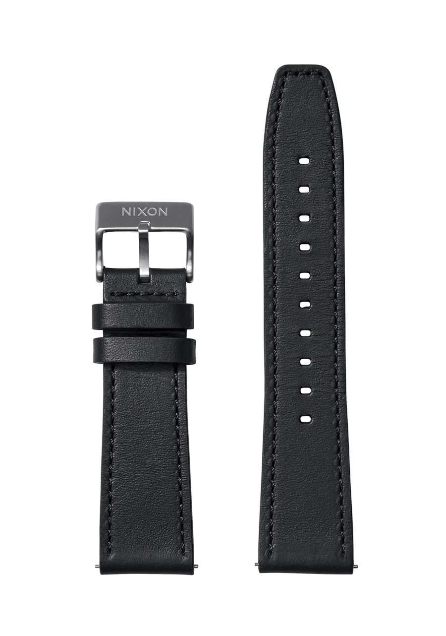 23mm Horween Leather Watch Band Black Replacement Watch Band
