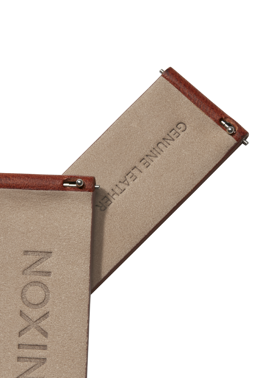 20mm Veg Tanned Leather Band - Brown View 3