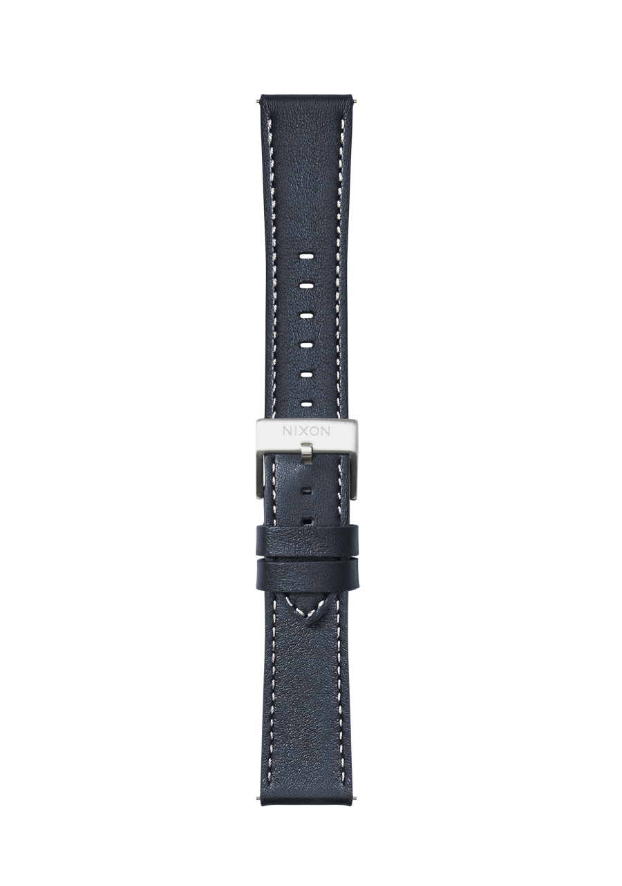 23mm Stitched Leather Watch Band | Navy | Replacement Watch Straps 23mm Stitched Leather Watch Band | Navy | Replacement Watch Straps