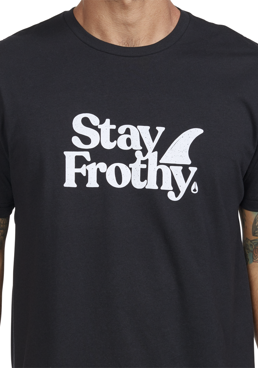 Stay Frothy Repreve® T-Shirt - Black / White View 6