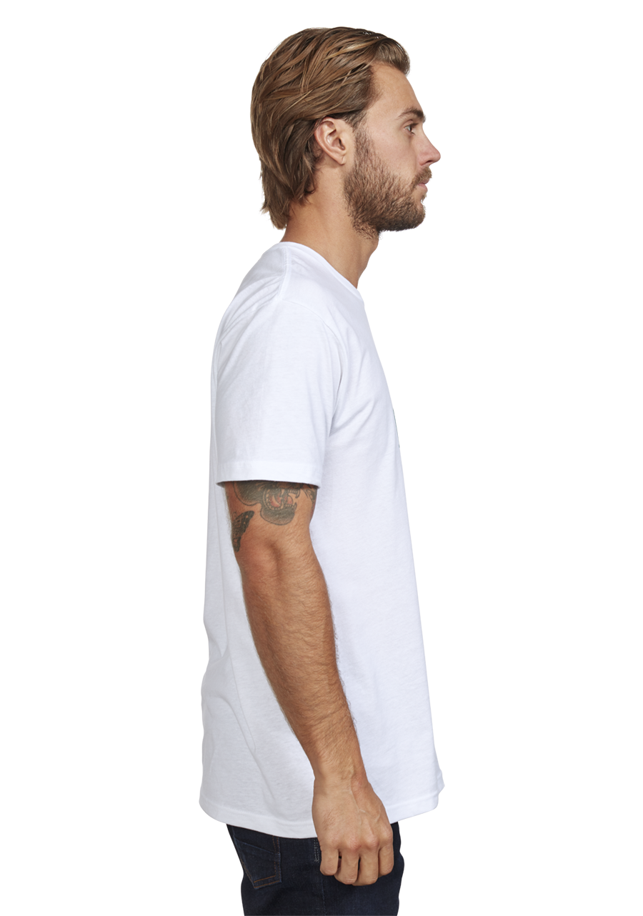 Stay Frothy Repreve® T-Shirt - White / Sage View 4