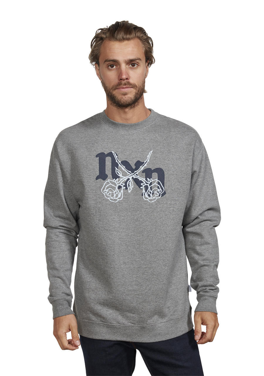 Rosas Crew Sweatshirt - Dark Heather Gray / Gray View 3