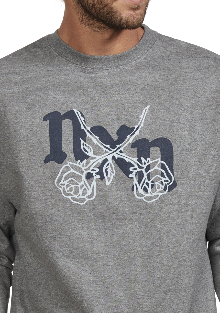 Rosas Crew Sweatshirt - Dark Heather Gray / Gray View 6