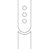 Grey band with three circular holes.